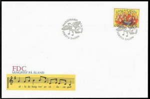 Finland-Aland 128,FDC.Michel 115. Aland-96 Song and Music Festival.1996.