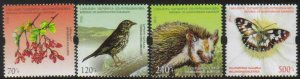 Armenia, Nagorno Karabakh #118-120a  2016 issue  Fauna and Flora set of 4