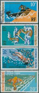 French Polynesia 1971 Sc#C71-73,SG130-133 Water Sports set FU