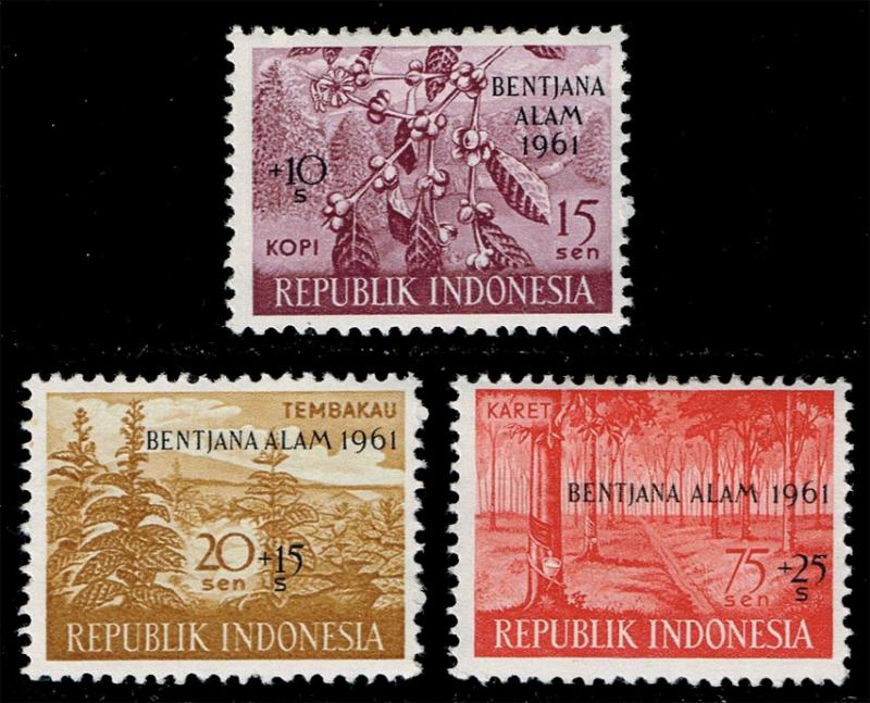 Indonesia #B109-B114 Plantations Set of 3; Unused (0.75)