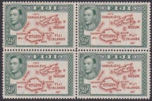 FIJI 1938-55 GVI 2½d perf 14 SG256 - fresh MNH block of 4.................A5147