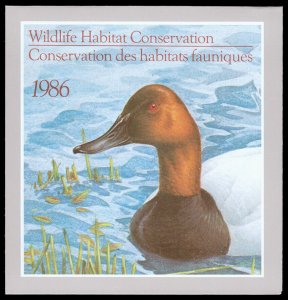 Canada Scott FWH2 Wildlife Conservation Booklet (1986) Mint NH VF C