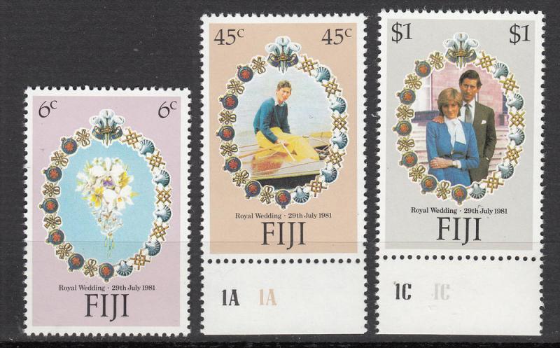 Fiji - 1981 Royal Wedding Issue Sc## 442/444 - MNH(5576)