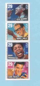 2737b Rock'n Roll MNH strip of 4, start < face value