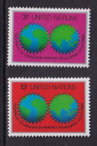 United Nations New York #302-303  MNH  1978  cogwheels