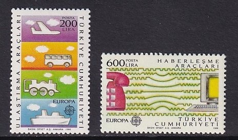 Turkey   #2403-2404   MNH  1988  Europa  transport and communication