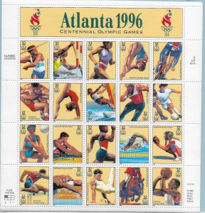 USA 3068 MNH  SHEETS ATLANTA 1996 CENTENNIAL OLYMPIC GAMES