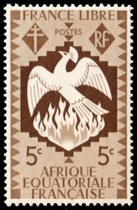 French Equatorial Africa #142  MNH - 5c bro Phoenix (1941)