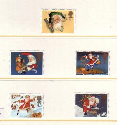 Great Britain Sc 1776-80 1997 Christmas stamp set  mint NH