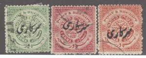 India- Feud, Hyderabad, Scott #o41-43, Used, set