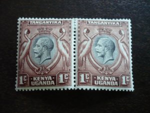 Stamps - Kenya, Uganda & Tanganyika - Scott# 46 - Mint Hinged Pair of Stamps