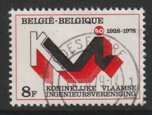 1978 Belgium - Sc 1021 - used VF - 1 Single - Engineer's Organization