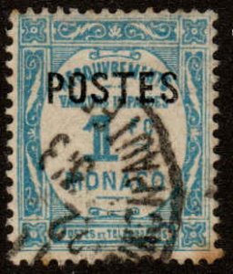 Monaco  #141, Used, small stain on LR corner, CV $7.75