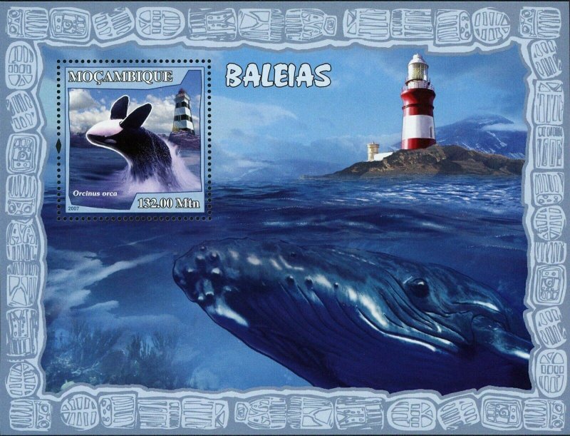 Whales Stamp Orcinus Orca Marine Fauna Souvenir Sheet MNH #3065 / Bl.230