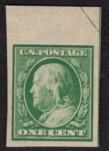 US #383 Extra Fine, w/Original Gum. Never Hinged.