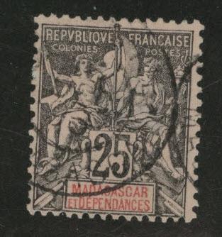 Madagascar Malagasy Scott 38 used 1896 stamp CV$4