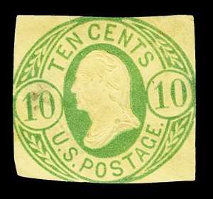 Scott U41 10c Cut Square Mint Just Fine Cat $40