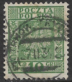 POLAND 1932-33 10g EAGLE ARMS Issue Sc 269 VFU