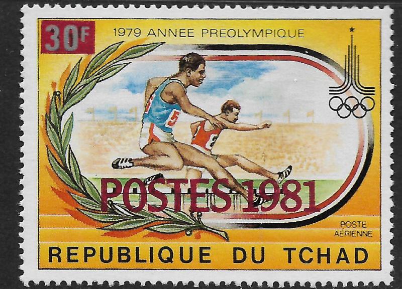 CHAD, C254, MNH, OLYMPIC GAMES POSTES 1981