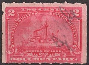 R164 2¢ Documentary Stamp (1898) Used*