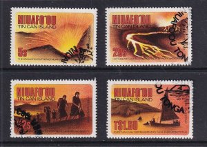 Tonga Niuafo'ou #23-26  cancelled 1983  eruption of vulcano