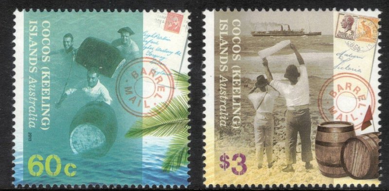 COCOS (KEELING) ISLANDS 2013 Barrell Mail; Scott 372-73, SG 485-86; MNH
