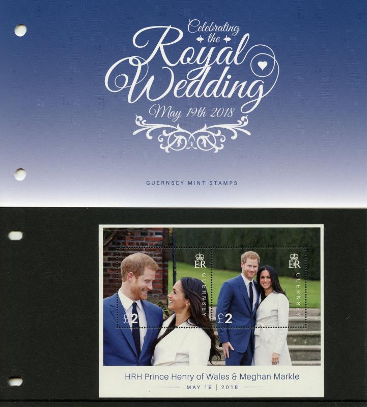 Guernsey 2018 MNH Prince Harry & Meghan Royal Wedding 2v M/S Pres Pack Stamps