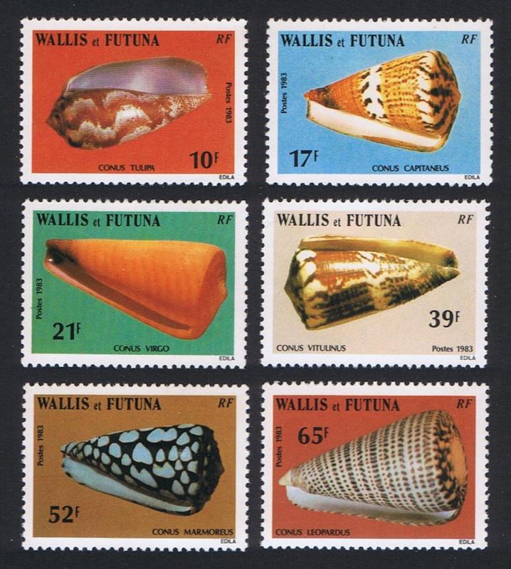 Wallis and Futuna Sea Shells 6v Issue 1983 SG#428/33 SC#303--313