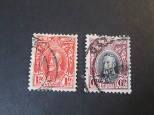 Southern Rhodesia 1931 Sc 21b,22b FU