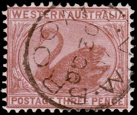 Western Australia Scott 92, Perf. 12.5 (1905) Used VF M