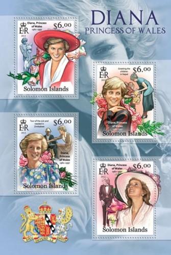 SOLOMON ISLANDS 2013 SHEET PRINCESS DIANA ROYALTY slm13124a