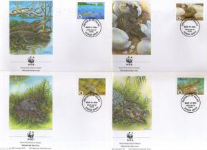 Palau 1994 WWF Estuarine Crocodile Reptiles Amphibians Sc 323 Fauna FDCs # W159