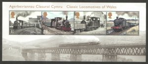 MS3578 2014 Classic Locomotives of Wales miniature sheet UNMOUNTED MINT