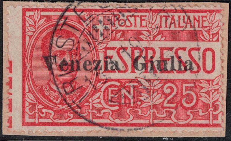 Austria-Trieste  SC NE1 Used on Piece 1918 SCV$ 130