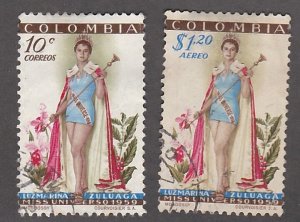 Colombia # 697, C317, Miss Universe, used, 1/3 Cat.
