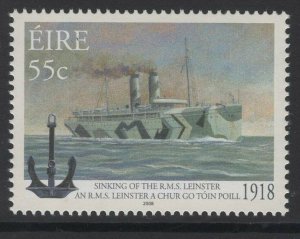 IRELAND SG1897 2008 ANNIV OF THE SINKING OF RMS LEINSTER MNH