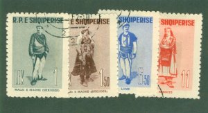 ALBANIA 585-8 USED CV $4.20 BIN $2.00