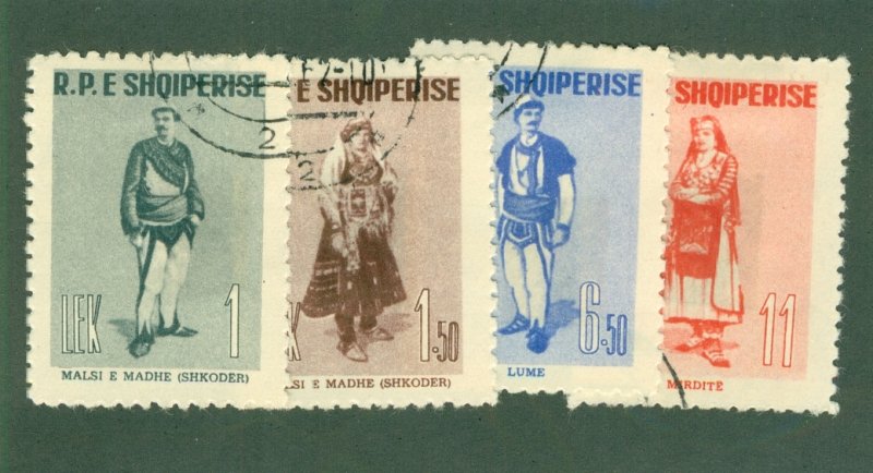 ALBANIA 585-8 USED CV $4.20 BIN $2.00