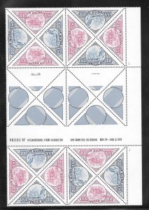 #3130-31 MNH Cross gutter Plate Block of 16