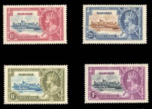 Bahamas #92-95 Cat$25, 1935 Silver Jubilee, complete set, lightly hinged, 1sh...