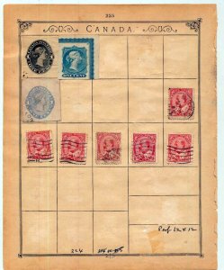 Canada S.America Caribbean P.Rico Early M&U on Old Pages(90+Items)(Mzt389 