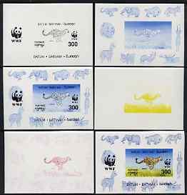 Batum 1994 WWF - Cheetah deluxe sheet - the set of 6 prog...