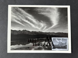 Ansel Adams 2024 FDC Maxicard Maximum Postcard Evening Clouds Sierra Nevada Owen