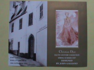 GIBRALTAR STAMP : 1997 SC#739 CHRISTIAN DIOR LOVELY DESIGNED MNH   S/S  SHEET,