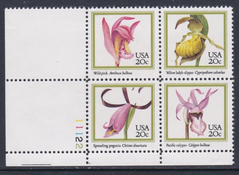 2079a Orchids Plate Block MNH