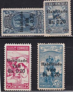 Venezuela 1943 SC 384-387 LH Set