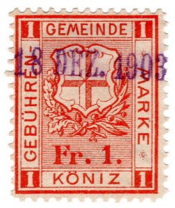 (I.B) Switzerland Revenue : Local Tax 1Fr (Köniz)