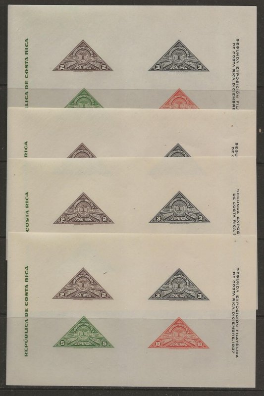 Costa Rica 183. 4 sheets [nh]