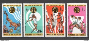 1975 Wallis Et Futuna Football Pacific Games Fishes #265-8 Michel 20 Euro Mnh...