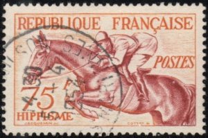 France 705 - Used - 75fr Equestrian Sports (1953) (cv $23.00)